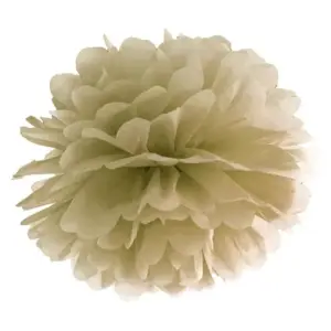 Pompón de papel de seda, dorado, 25cm, 1 uds.