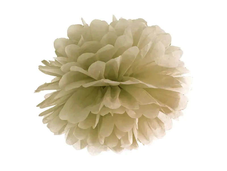 Pompón de papel de seda, dorado, 35cm, 1 uds.