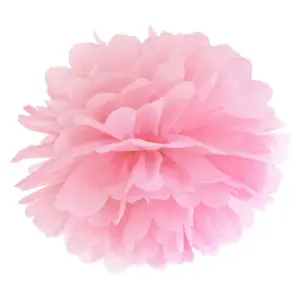 Pompón de papel de seda, rosa claro, 25cm, 1 uds.