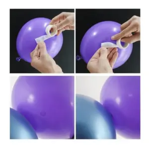 Puntos de pegamento para globos, 100 piezas en rollo