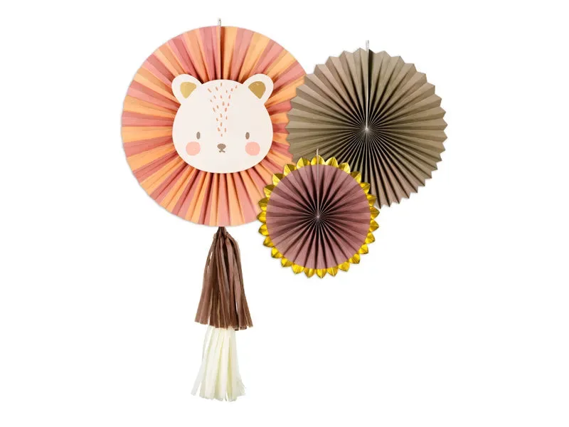 Rosetas decorativos Leo, 26-43 cm, juego de 3 piezas