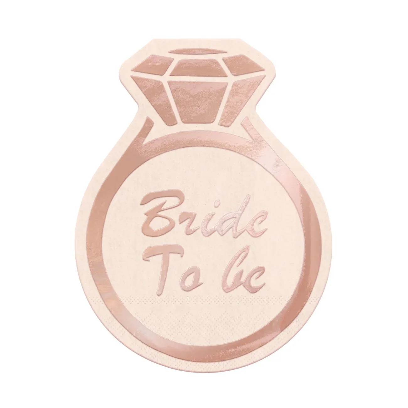 Servilletas de papel Anillo de diamantes - Bride to be, 11,5 x 15,5 cm, 10 uds.
