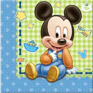 Servilletas de papel Baby Mickey, 33x33 cm, 20 uds.