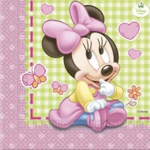 Servilletas de papel Baby Minnie, 33x33 cm, 20 uds.