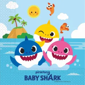 Servilletas de papel Baby Shark, 33x33 cm, 20 uds.