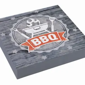 Servilletas de papel BBQ & Grill Party, color gris, 33 x 33 cm, 20 uds.