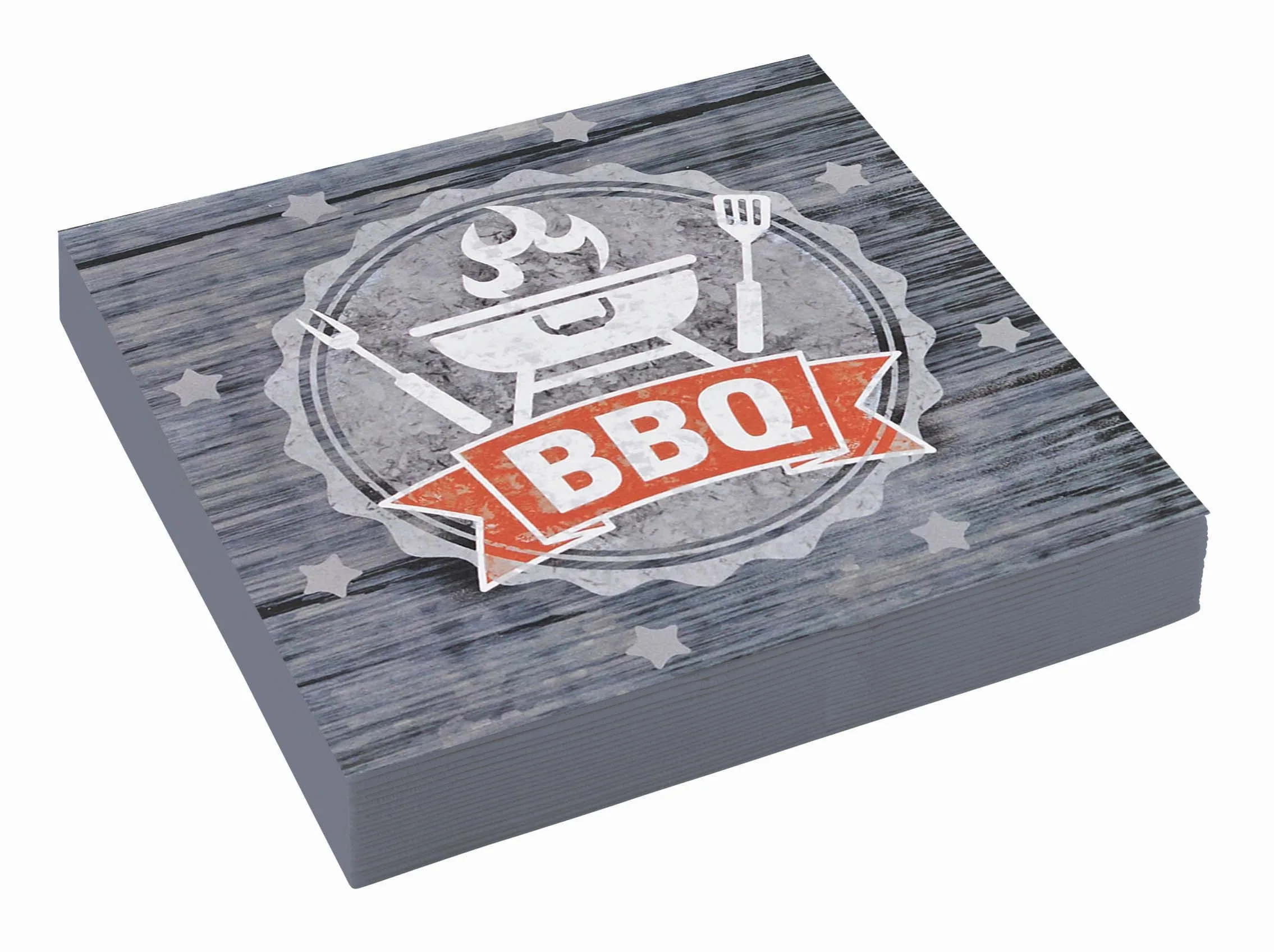 Servilletas de papel BBQ & Grill Party, color gris, 33 x 33 cm, 20 uds.