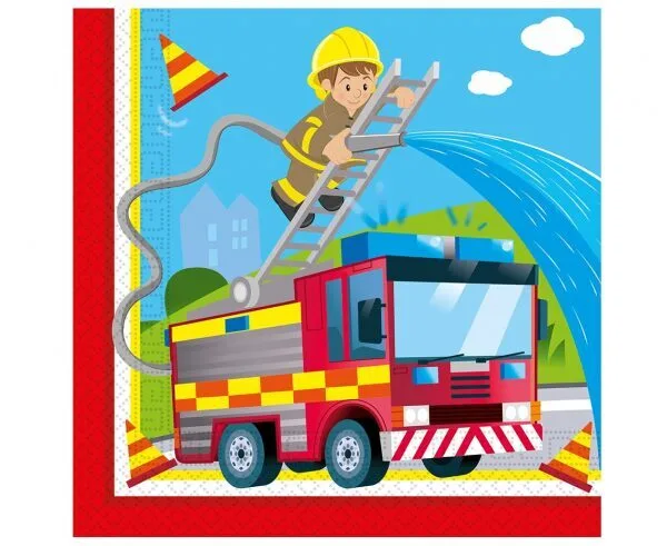 Servilletas de papel Bombero, 33x33 cm, 20 uds.