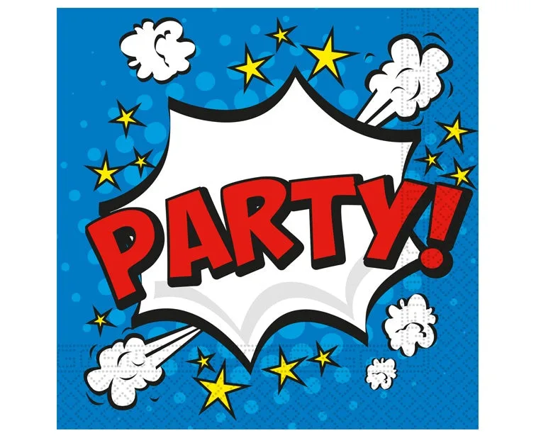 Servilletas de papel Boom Party, 33x33 cm, 20 uds.
