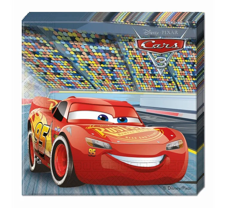 Servilletas de papel Cars 3, 33x33 cm, 20 uds.