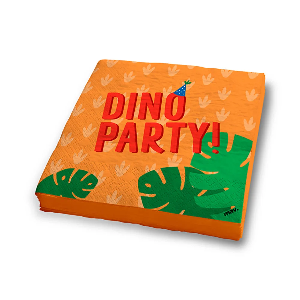 Servilletas de papel Dino Party, 33x33 cm, 20 uds.