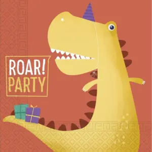 Servilletas de papel Dino - Roar Party, 33x33 cm, 20 uds.