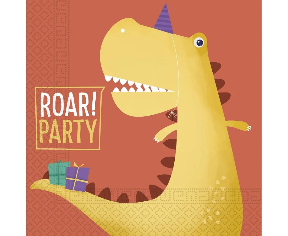 Servilletas de papel Dino - Roar Party, 33x33 cm, 20 uds.