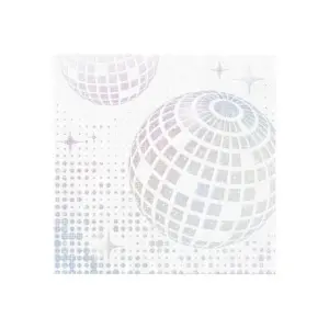Servilletas de papel Disco Plata, 33x33 cm, 10 uds