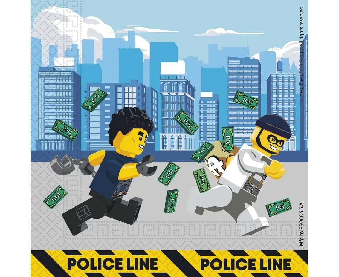 Servilletas de papel Lego City, 33x33 cm, 20 uds.