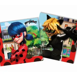 Servilletas de papel Miraculous Ladybug, 33x33 cm, 20 uds.