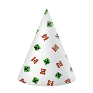 Sombreros de papel Minecraft, 6 uds.