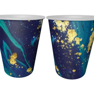 Vasos de cartón "Azul Medianoche", 240 ml, 6 uds.