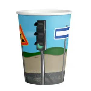 Vasos de cartón "Fiesta de la Construcción", 8 uds., 250 ml