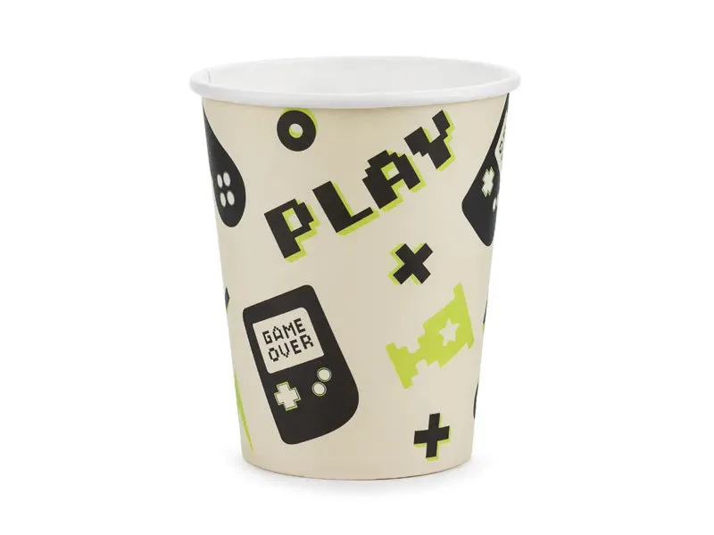 Vasos de cartón Gamer, 220 ml, 6 uds.