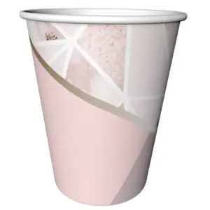 Vasos de cartón "Rose Chic", 240 ml, 6 uds.