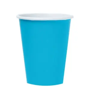 Vasos de papel, azul claro, 250 ml, 8 uds.