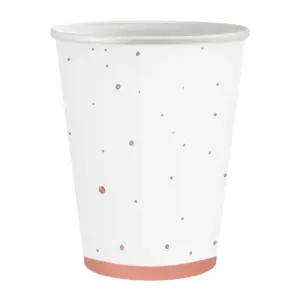 Vasos de papel "Celebrate" (oro rosa), 250 ml, 6 uds.
