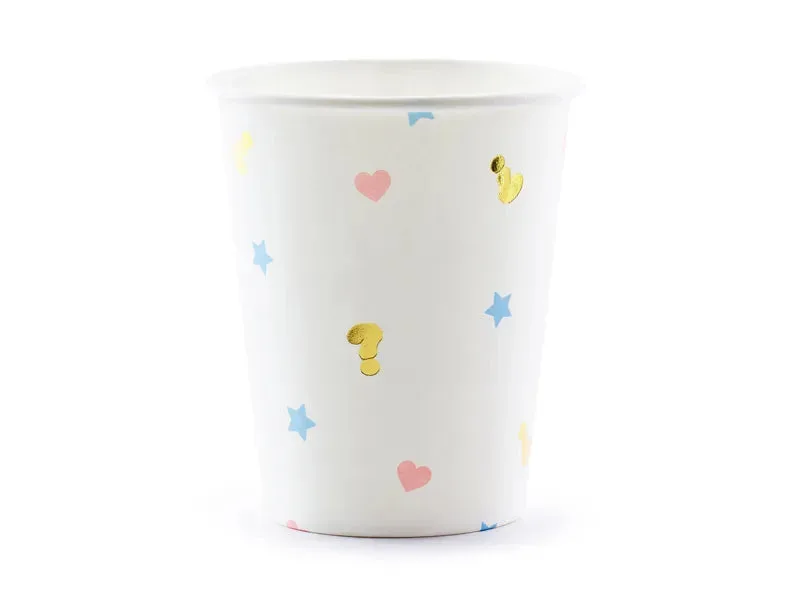 Vasos de papel Niño o Niña, 200ml, 6 uds.