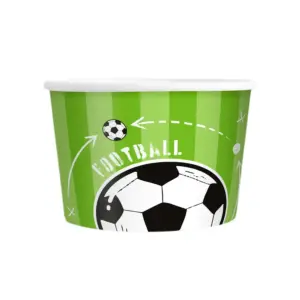 Vasos de papel para helado, fútbol, 150 ml, 6 uds.