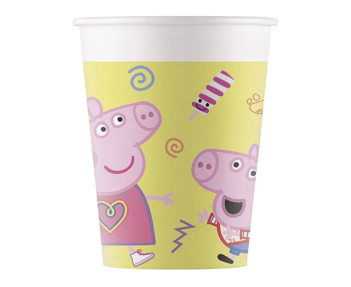 Vasos de papel Peppa Pig, 200 ml, 8 uds.