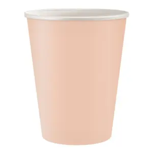 Vasos de papel, rosa claro, 250 ml, 6 uds.