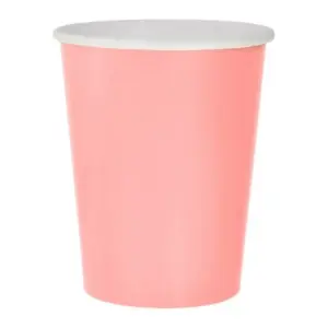 Vasos de papel, rosa claro, 270 ml, 14 uds.