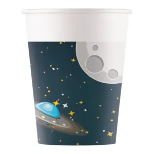 Vasos de papel Space Rocket, 200 ml, 8 uds.
