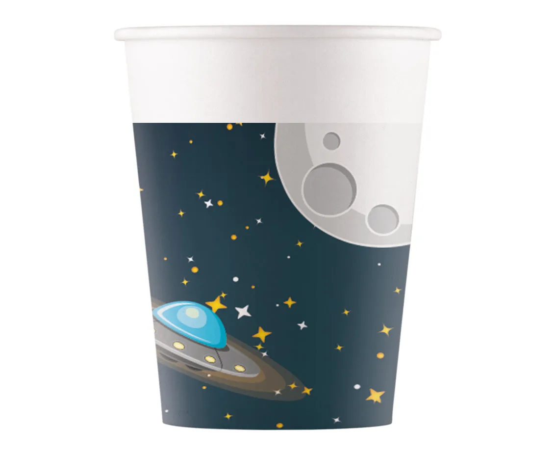 Vasos de papel Space Rocket, 200 ml, 8 uds.