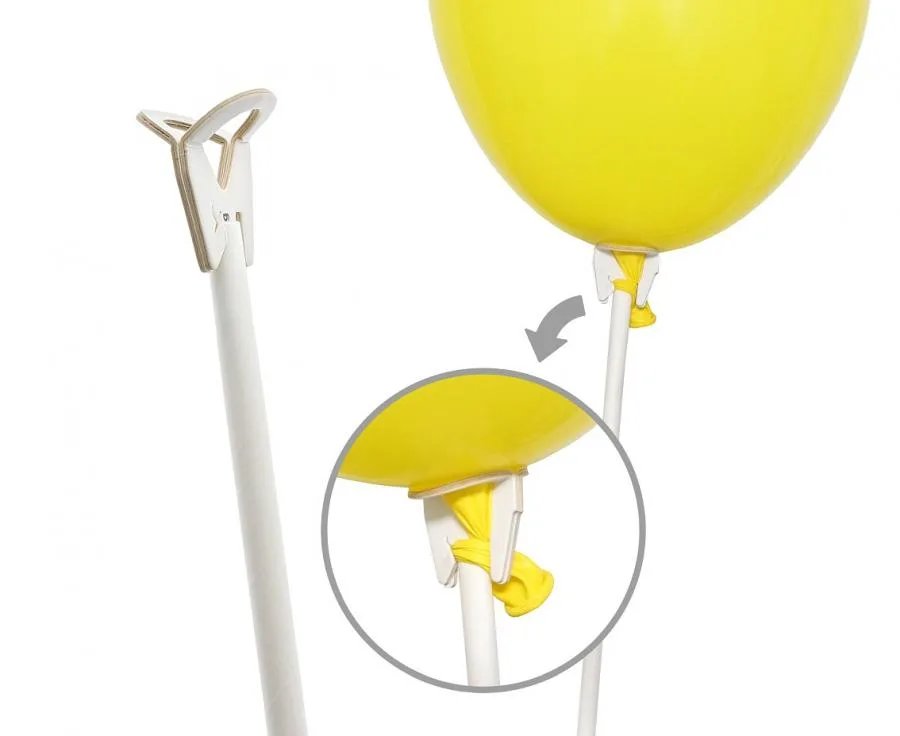 Vasos y palitos de papel con forma de globo, 100 uds., 35 cm